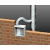 Kép 2/2 - Vents KV 80 Falba Süllyeszthető Ház VNV-1 Ventilátorokhoz Műanyag Kivitel
