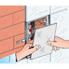 Kép 3/5 - Vents DKP 200x400 Fém Ellenőrző Ablak (Ragasztható)