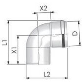 Tricox PPs könyök 80mm, 87°
