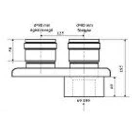 Tricox PPs/Alu osztó adapter 110/160 - 2x110