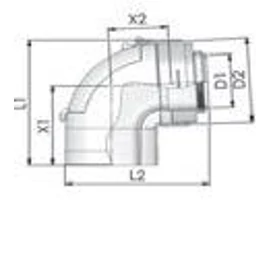 Tricox PPs/Alu ellenőrző könyök 80/125 mm 87°