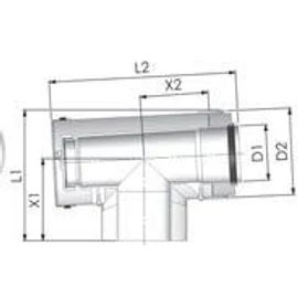 Tricox PPs/Alu ellenőrző T-idom 110/160mm