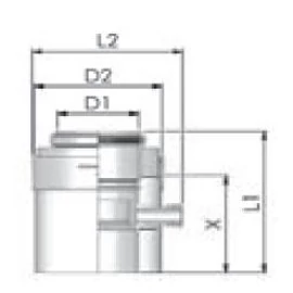 Tricox PPs/Alu kondenzátum leválasztó 60/100mm