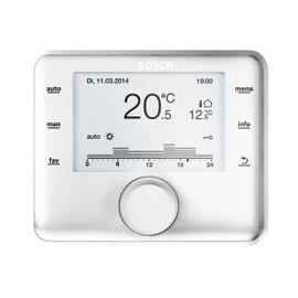 Bosch CW400 Időjáráskövető heti programozású digitális szobatermosztát