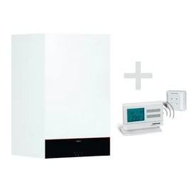 Viessmann Vitodens 100-W B1KF 25 kW Kombi fali kondenzációs gázkazán + AJÁNDÉK Computherm Q7 RF Rádiófrekvenciás programozható szobatermosztát