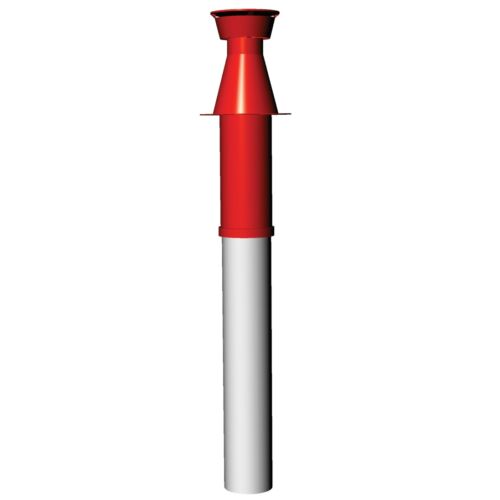 Ricom Gas PPS/Alu 60/100-as Tetőátvezető készlet - vörös 