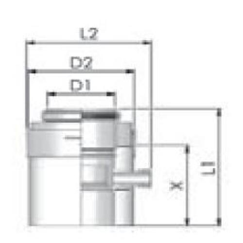 Tricox PPs/Alu kondenzátum leválasztó 80/125 mm